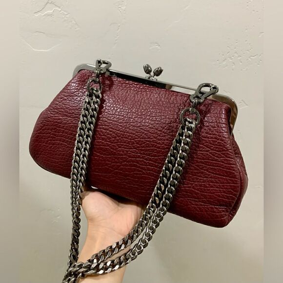 Handmade Genuine Premium Cowhide “Tulip” Kisslock Wristlet/Shoulder Bag - Picture 11 of 16